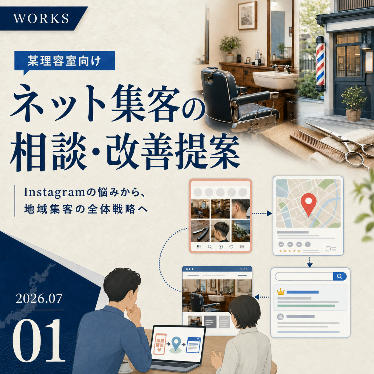 理容室のネット集客改善の調査資料