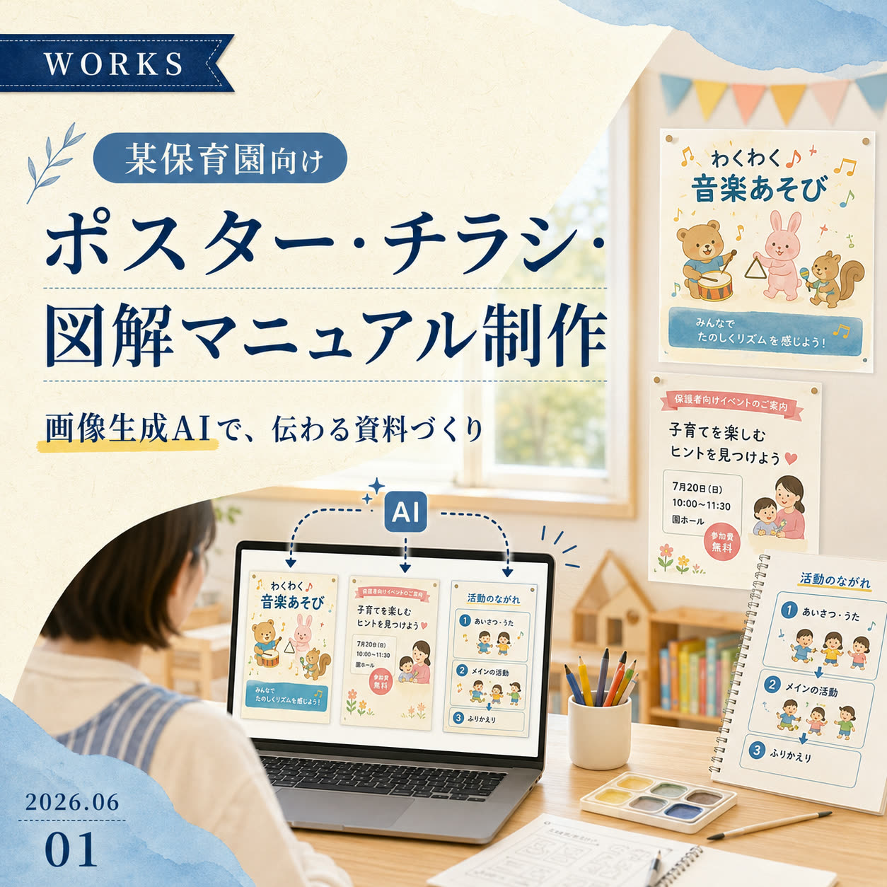 ポスター・チラシ・図解マニュアルの制作例